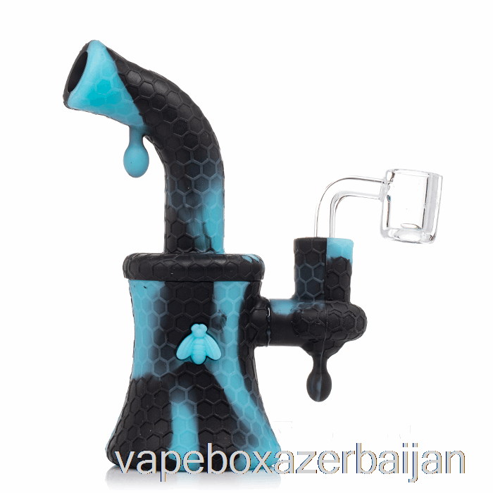 Vape Baku Stratus Bee Silicone Dab Rig Black / UV Blue (Black / UV Blue)